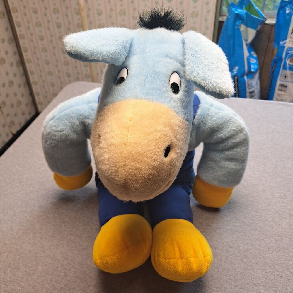 OZARK CHRYSLER DODGE MULE PLUSH DONKEY STUFFED ANIMAL VINTAGE 26 IN LARGE MASCOT